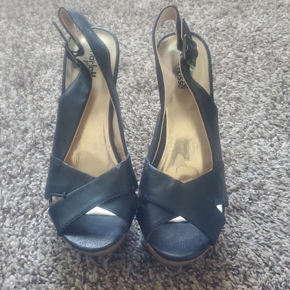 Black platform heels